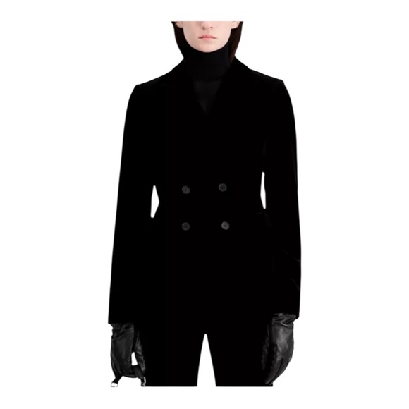 The Kooples Sweet Velvet Double Breasted Jacket NWT